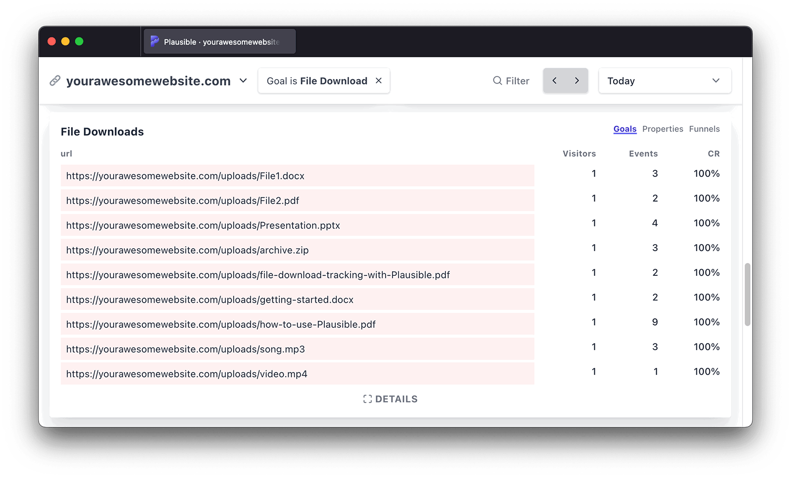 Track file downloads